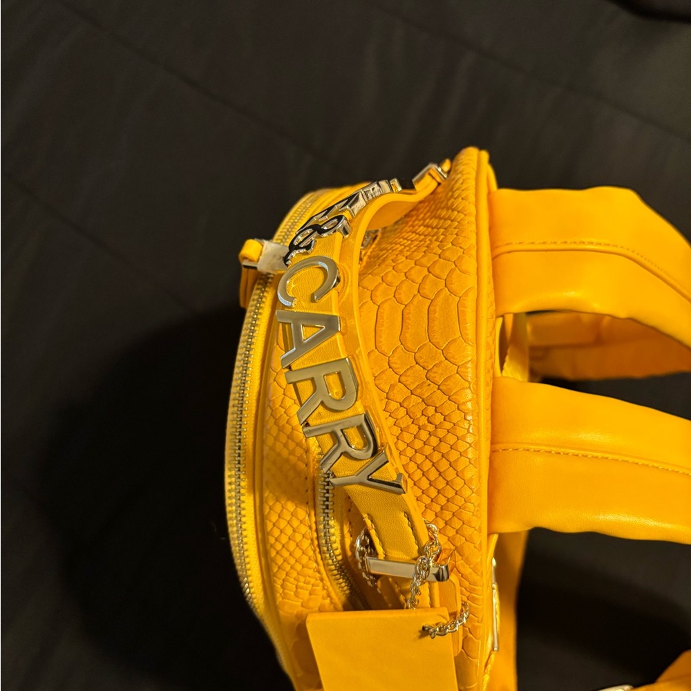 Yellow Textured Backpack - Picture 5 of 13